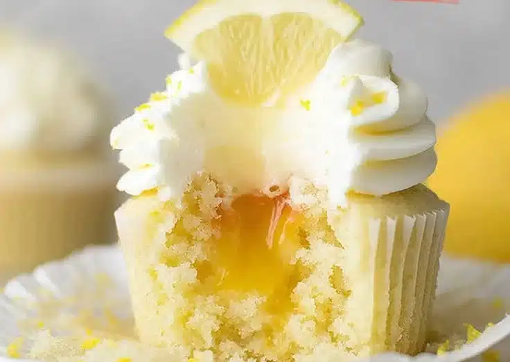 Lemon Stuffed Cupcakes