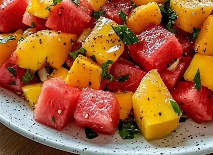 Peach Watermelon Salad