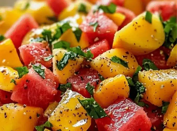 Peach Watermelon Salad