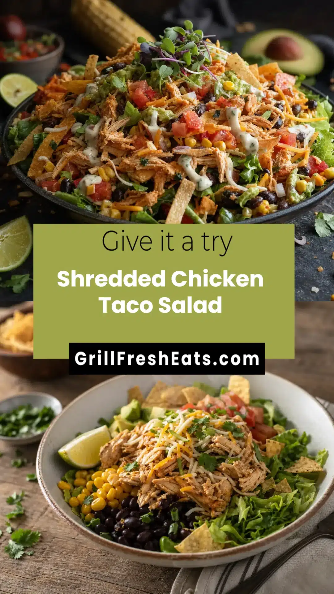 Shredded Chicken Taco Salad