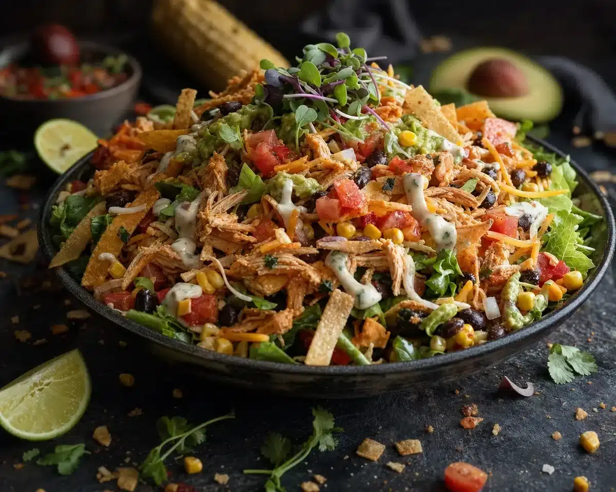 Shredded Chicken Taco Salad