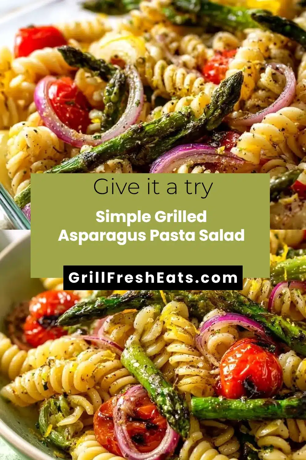 Simple Grilled Asparagus Pasta Salad