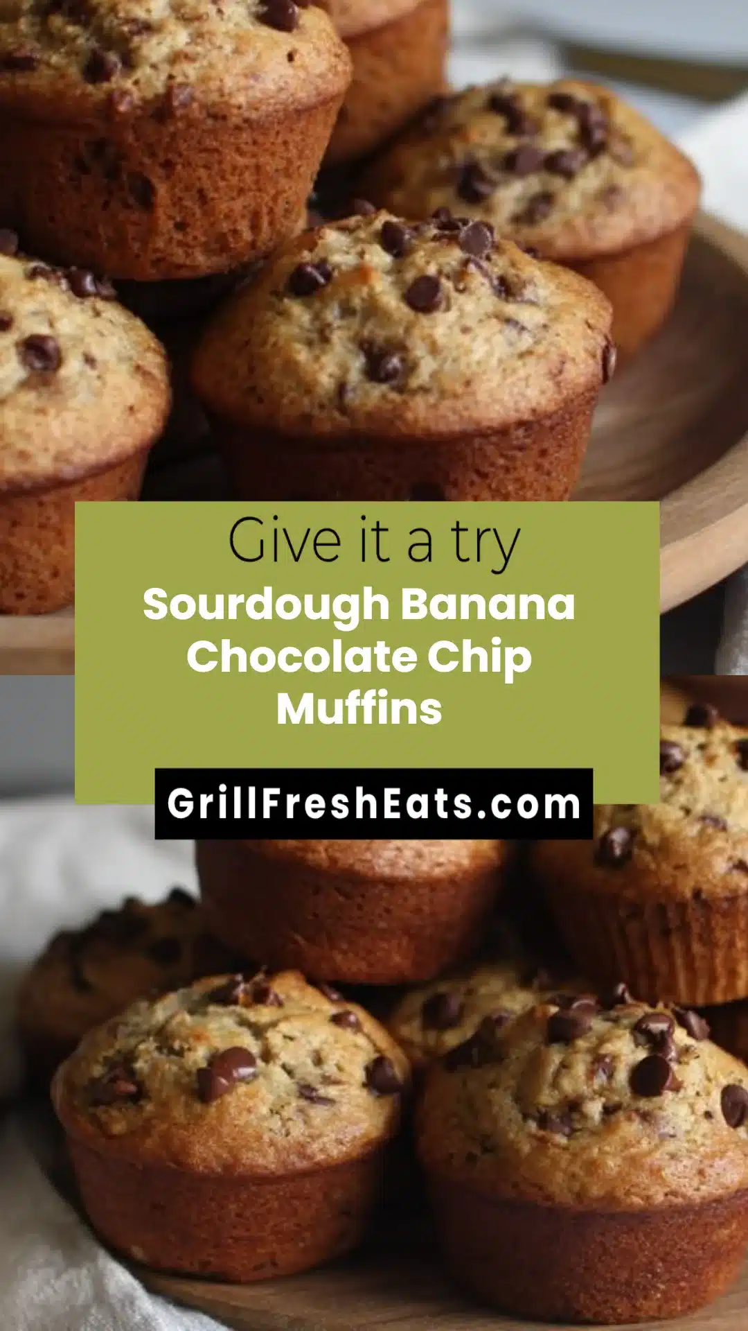 Sourdough Banana Chocolate Chip Muffins 1 Sourdough Banana Chocolate Chip Muffins