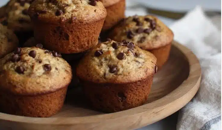 Sourdough Banana Chocolate Chip Muffins 2 Sourdough Banana Chocolate Chip Muffins