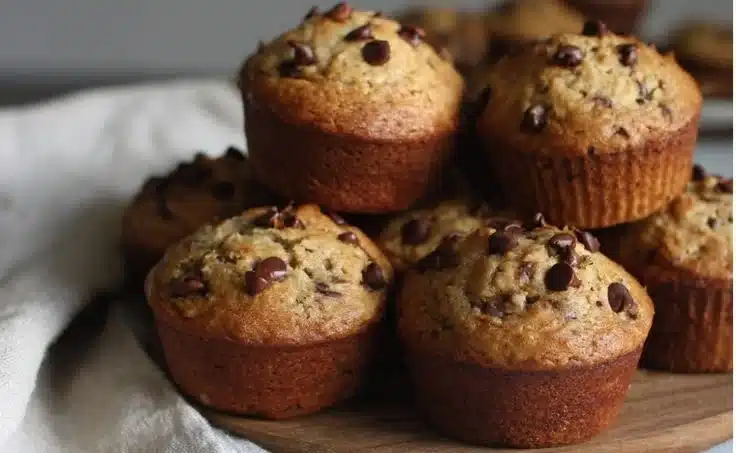 Sourdough Banana Chocolate Chip Muffins 3 Sourdough Banana Chocolate Chip Muffins
