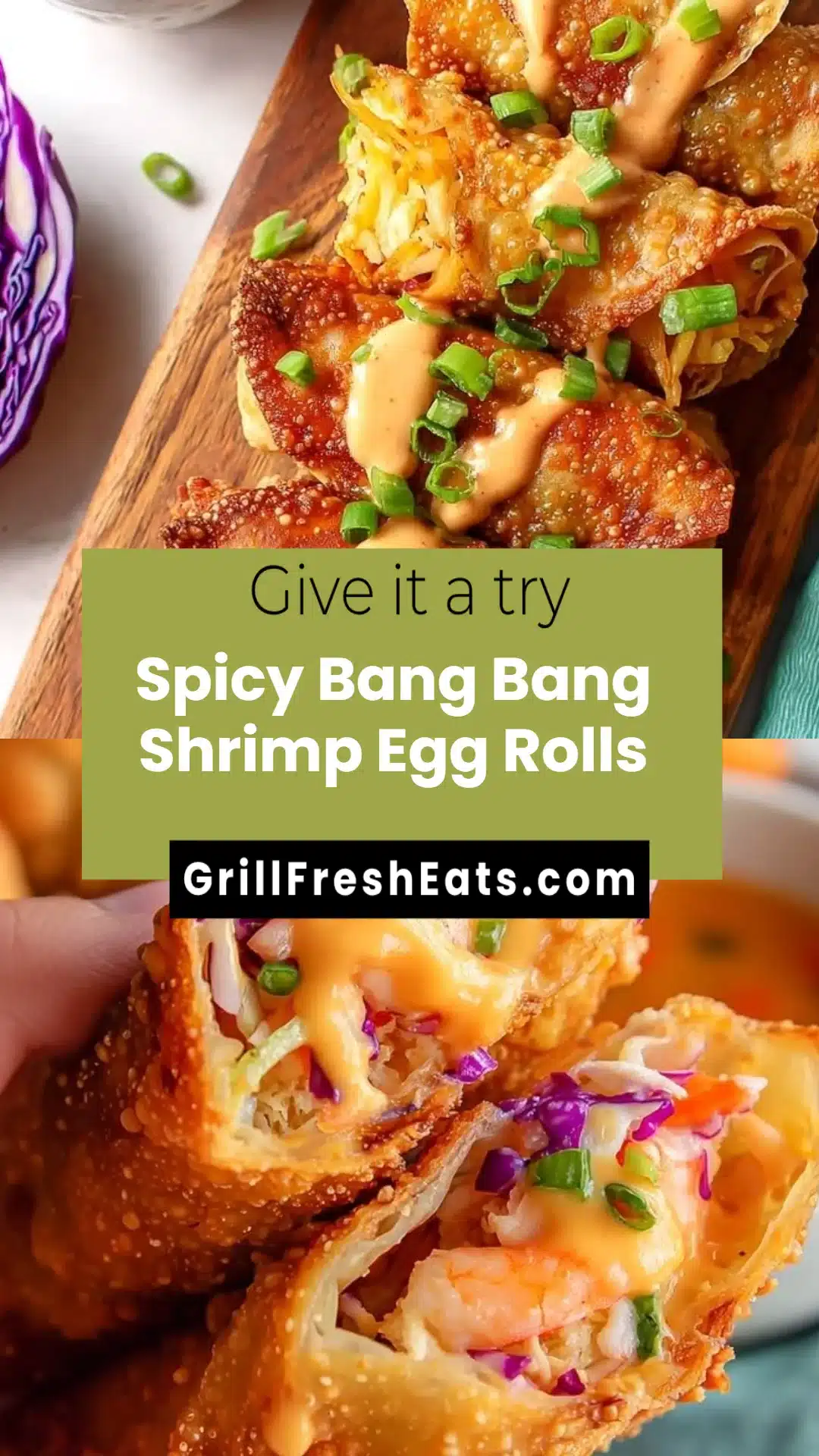 Spicy Bang Bang Shrimp Egg Rolls