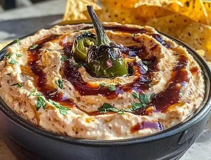 Spicy Roasted Jalapeño Cowboy Cream Cheese Dip