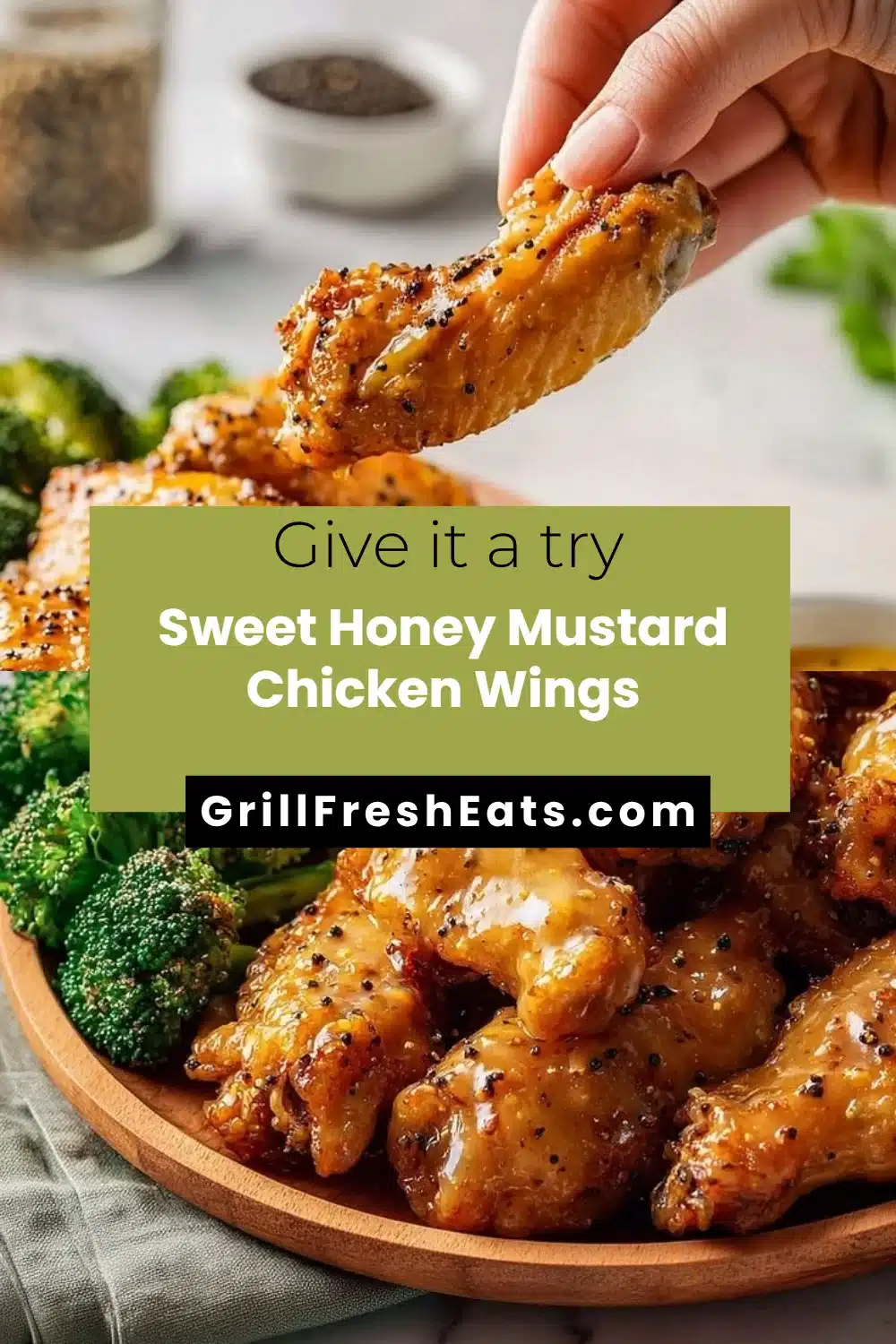 Sweet Honey Mustard Chicken Wings