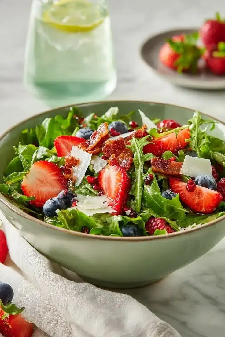Sweet Spring Salad with Berries and Bacon