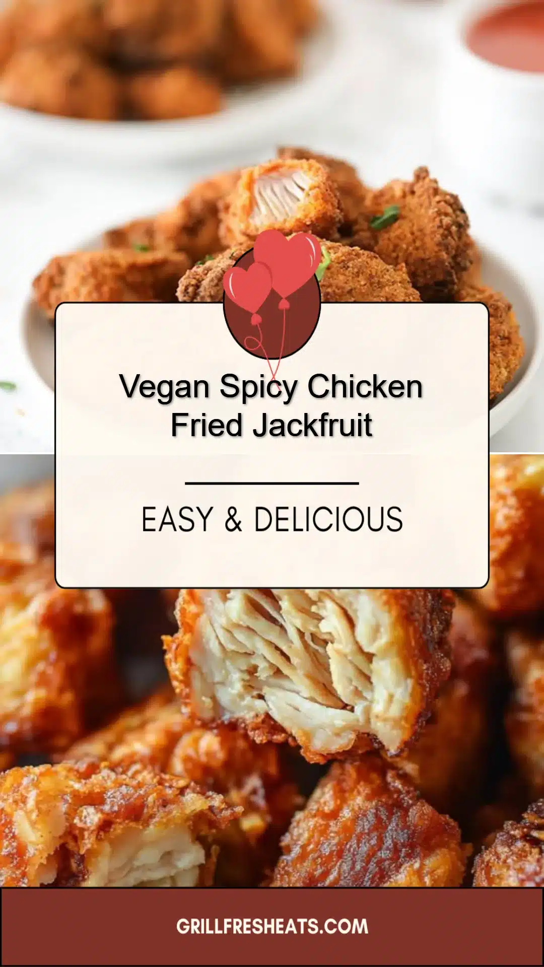 Vegan Spicy Chicken Fried Jackfruit