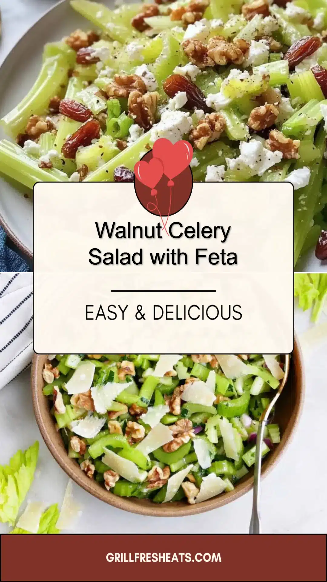 Walnut Celery Salad with Feta