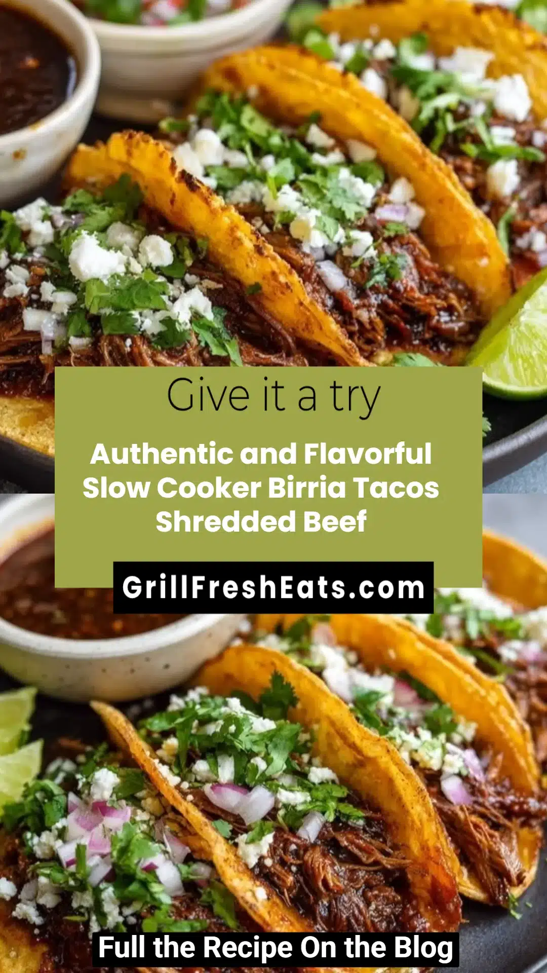 Authentic and Flavorful Slow Cooker Birria Tacos Shredded Beef