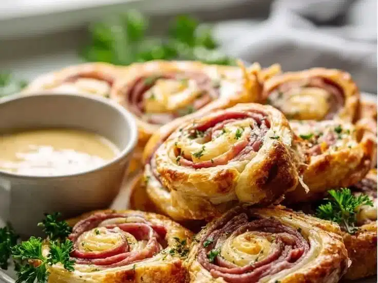Beef Ham and Cheese Puff Pastry Pinwheels 2 Beef Ham and Cheese Puff Pastry Pinwheels