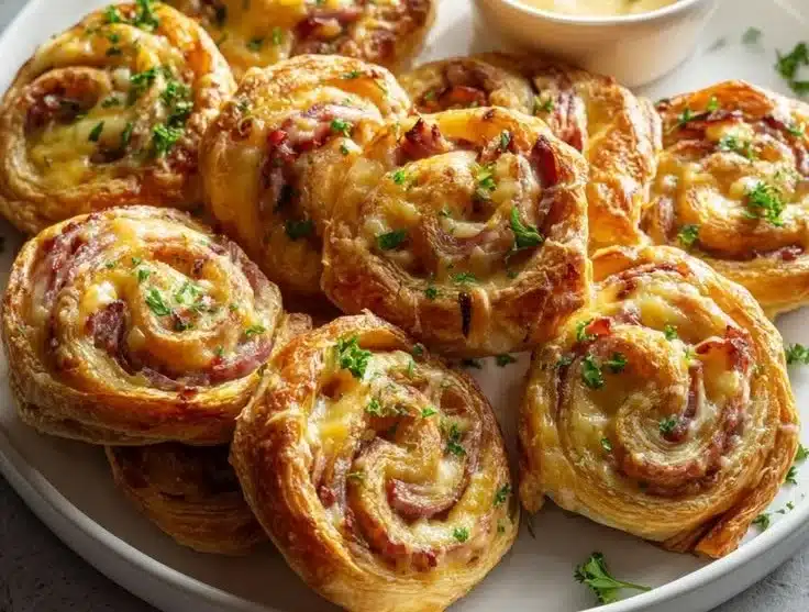 Beef Ham and Cheese Puff Pastry Pinwheels 3 Beef Ham and Cheese Puff Pastry Pinwheels