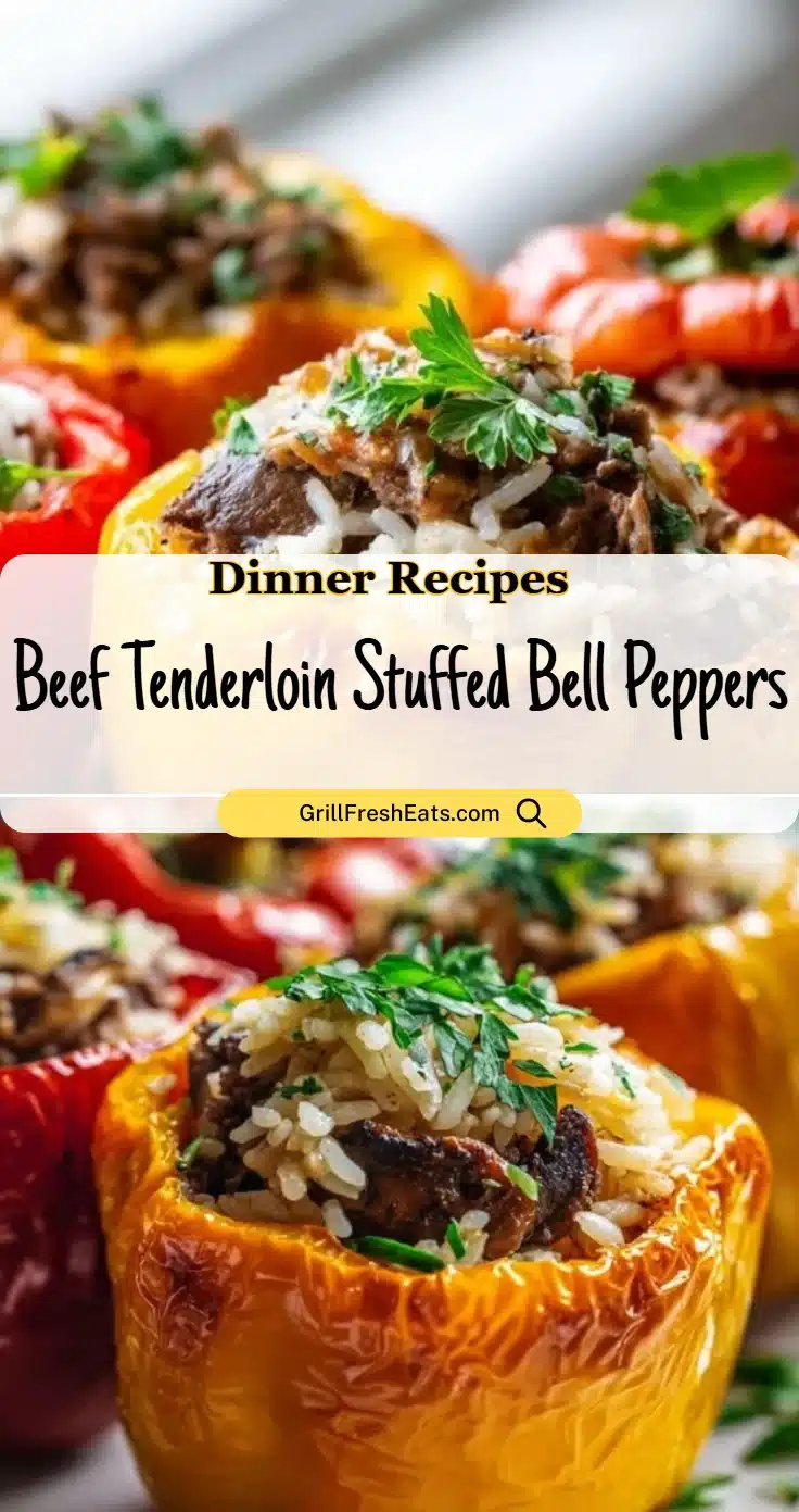 Beef Tenderloin Stuffed Bell Peppers