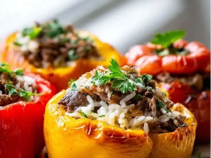 Beef Tenderloin Stuffed Bell Peppers