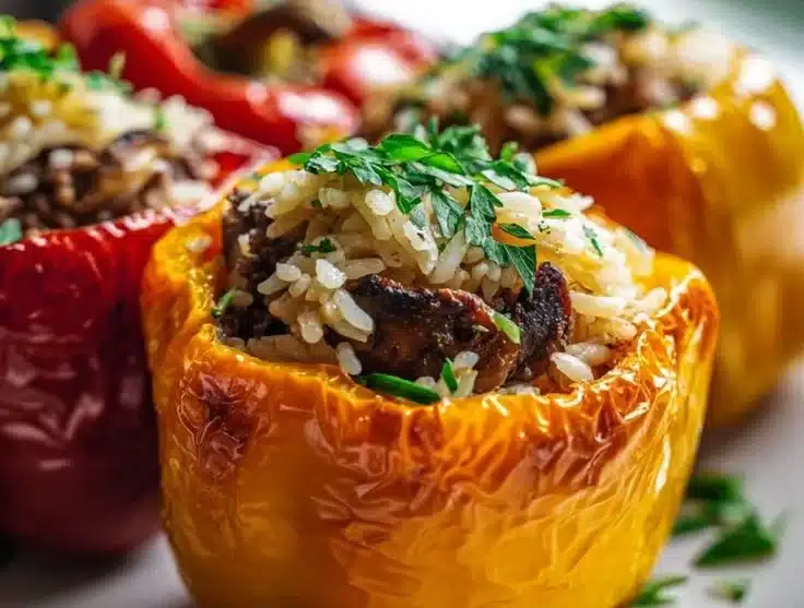 Beef Tenderloin Stuffed Bell Peppers