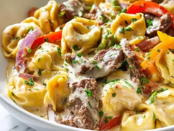 Cheesesteak Tortellini Skillet 3 Cheesesteak Tortellini Skillet