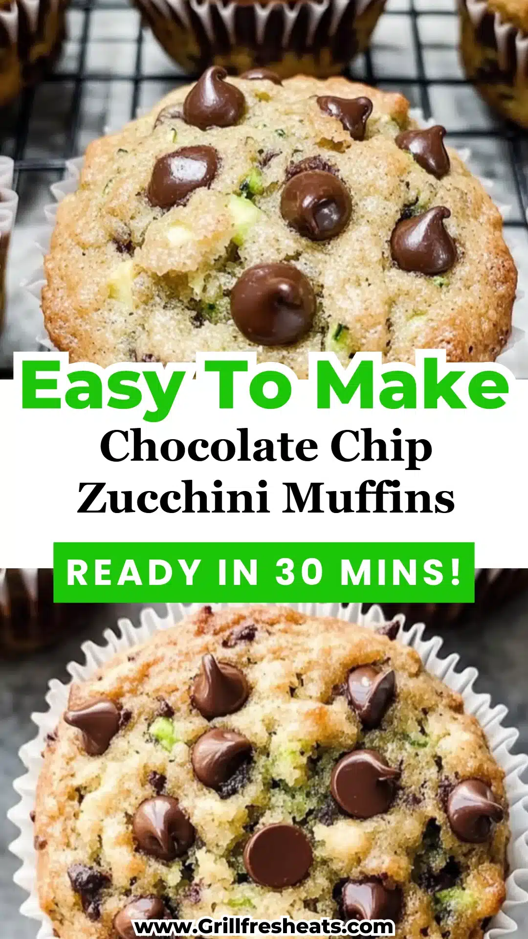 Chocolate Chip Zucchini Muffins 1 Chocolate Chip Zucchini Muffins