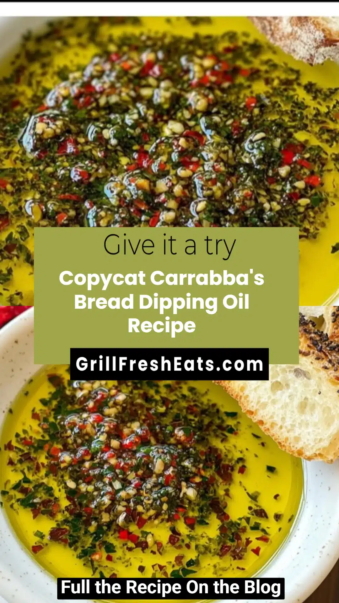 Copycat Carrabba's Bread Dipping Oil Recipe