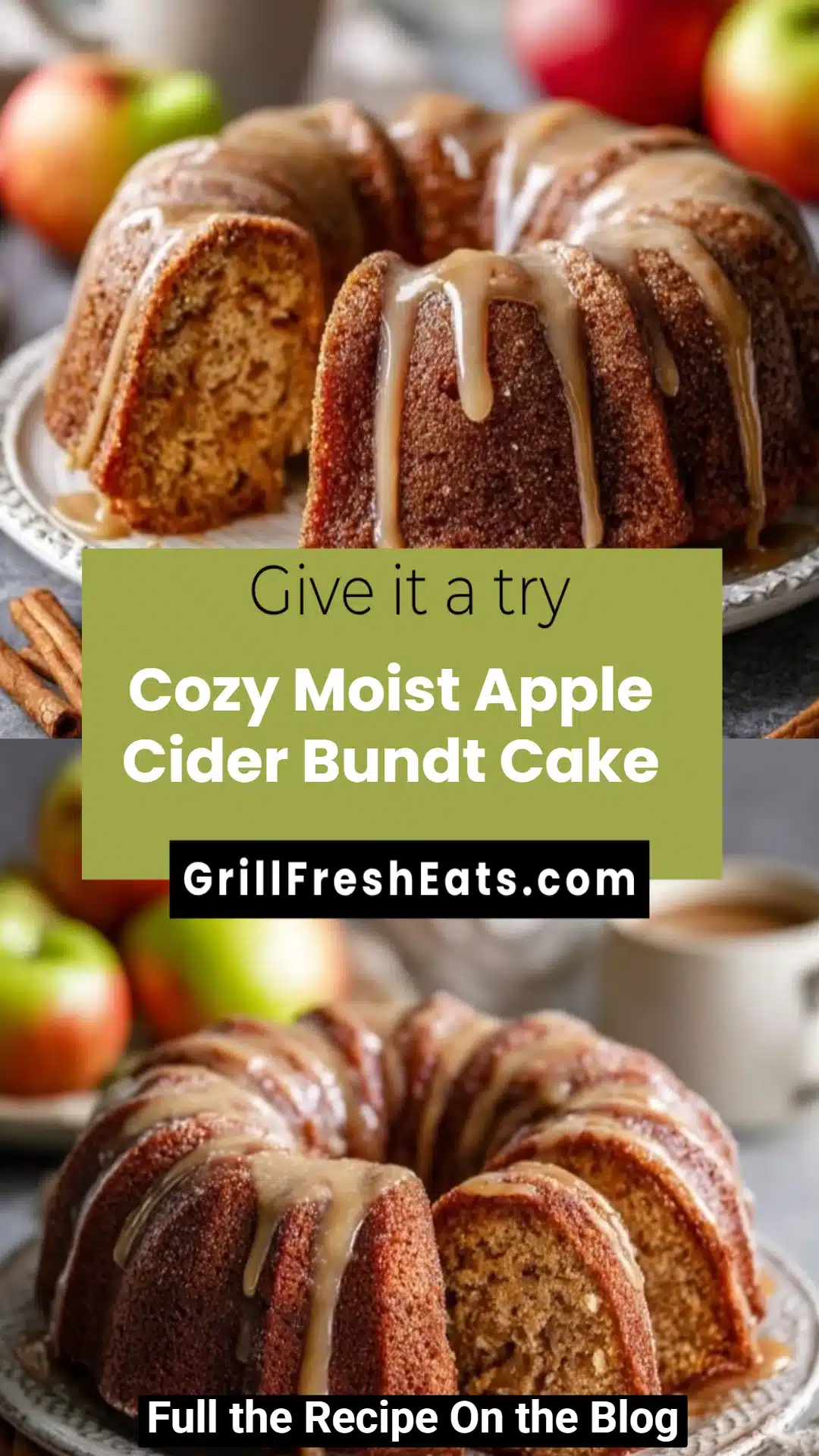 Cozy Moist Apple Cider Bundt Cake