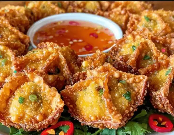 Crispy Air Fryer Crab Rangoon