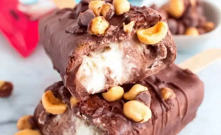 Dairy Queen Copycat Buster Bars 5 Dairy Queen copycat Buster Bars dessert with layered ice cream and chocolate