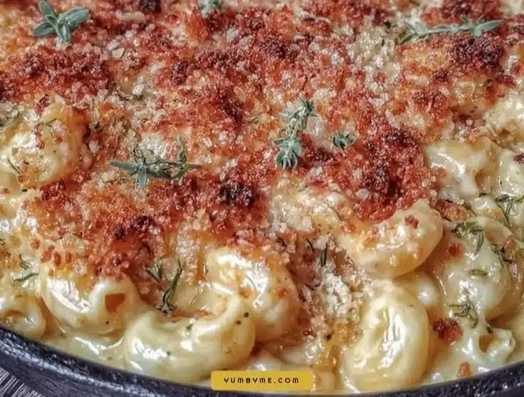 Easy Cast Iron Skillet Mac and Cheese Recipe with Crispy Topping