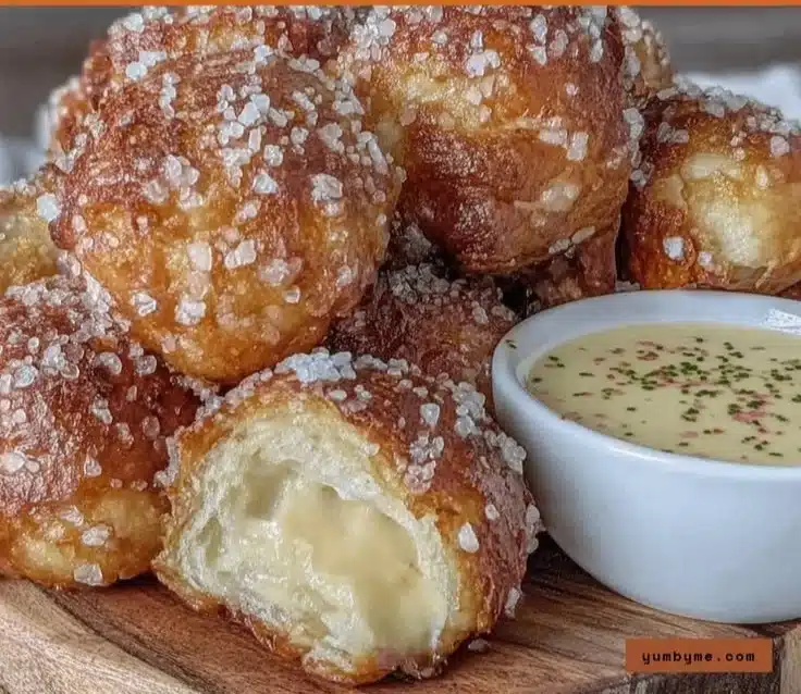 Easy Homemade Soft Pretzel Bites with Creamy Beer Cheese Sauce