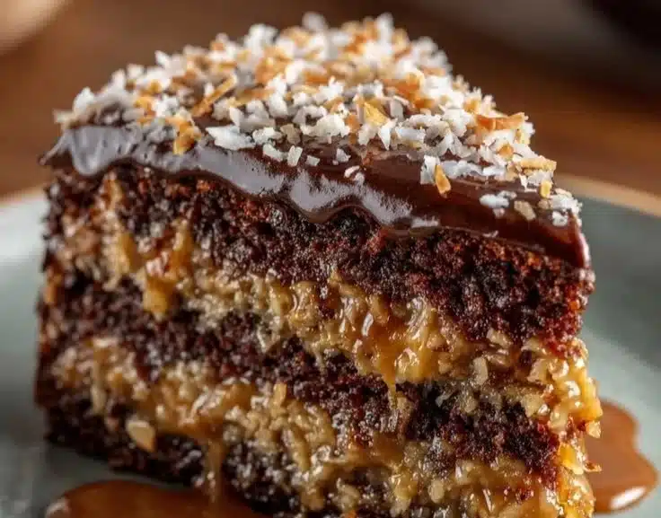 German Chocolate Cake 5 Delicious homemade German Chocolate Cake with coconut pecan frosting