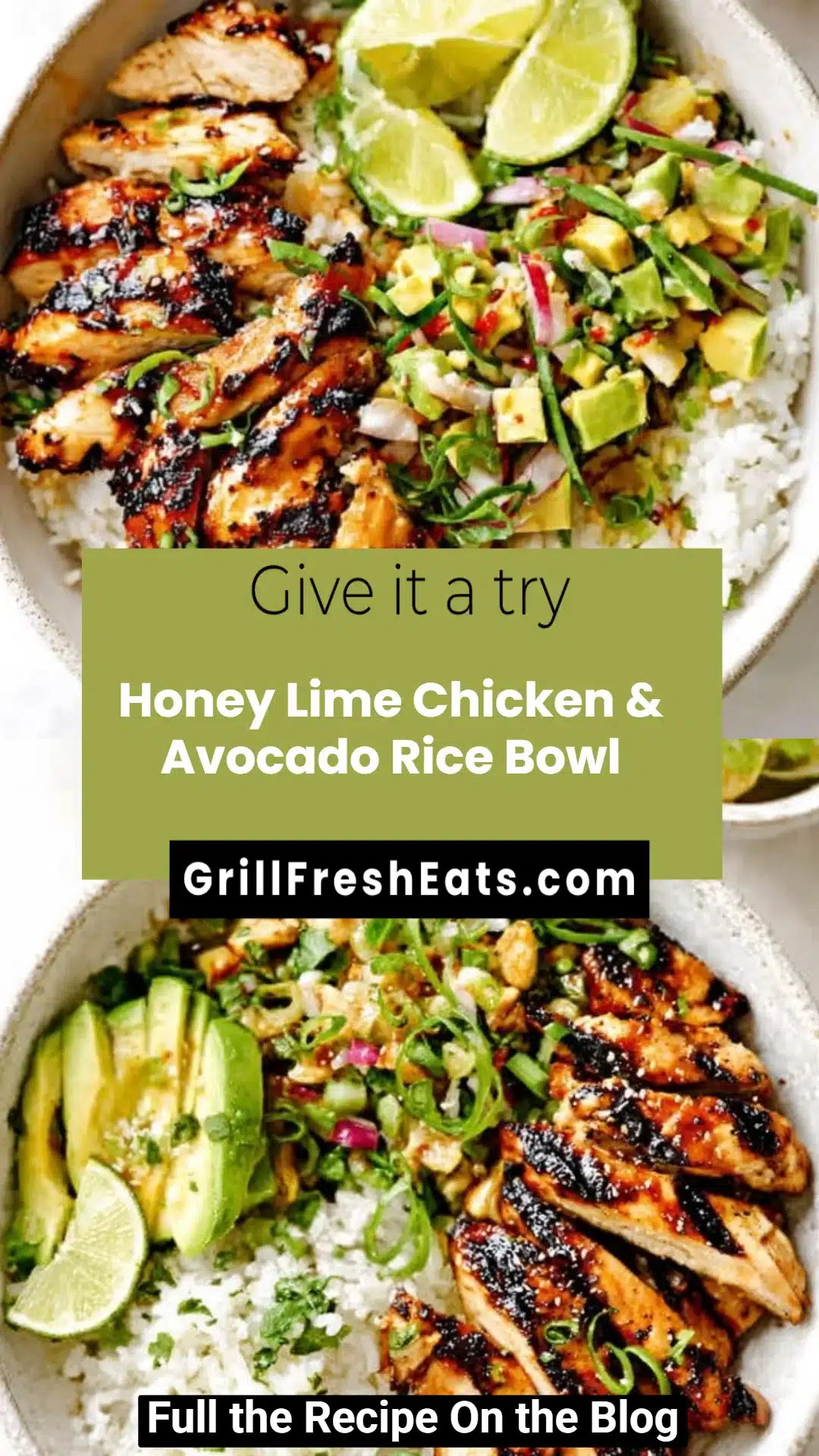 Honey Lime Chicken & Avocado Rice Bowl