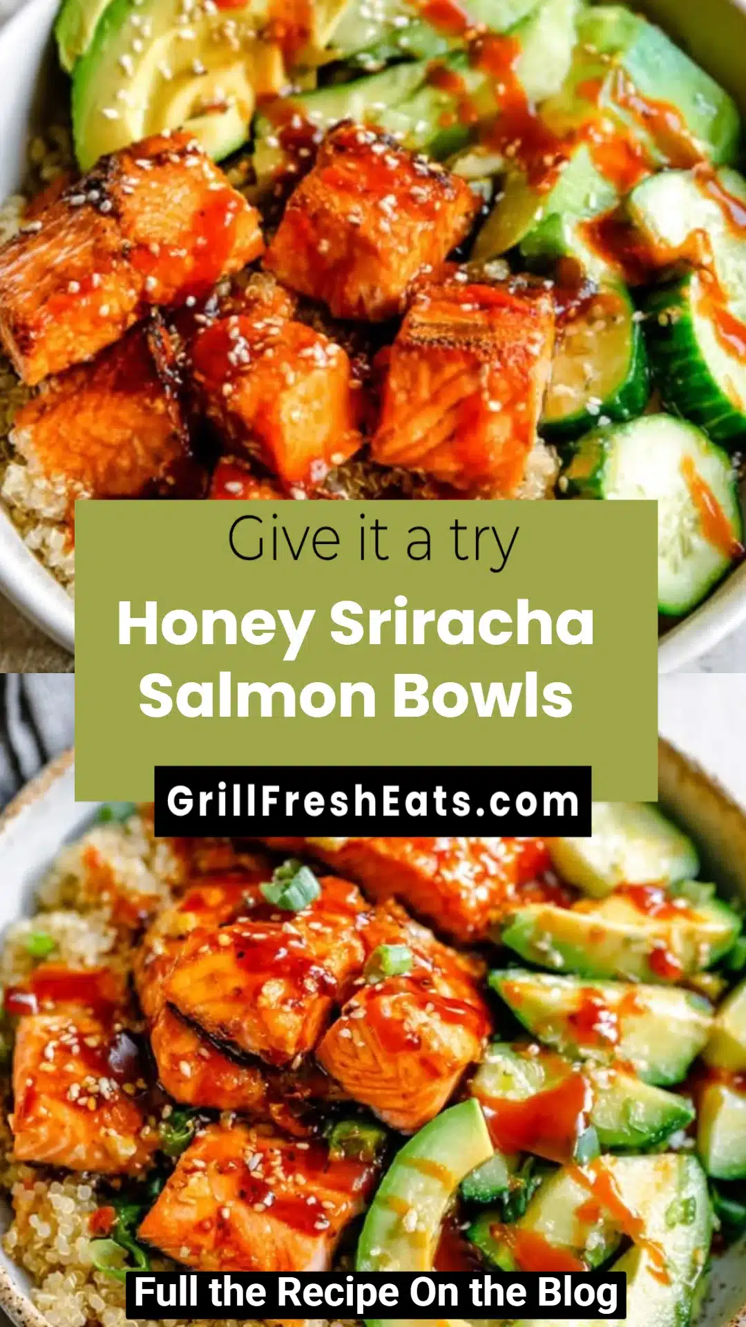 Honey Sriracha Salmon Bowls 1 Honey Sriracha Salmon Bowls
