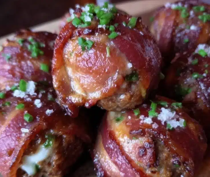 Keto Bacon-Wrapped Jalapeño Popper Meatballs 1 Keto Bacon-Wrapped Jalapeño Popper Meatballs