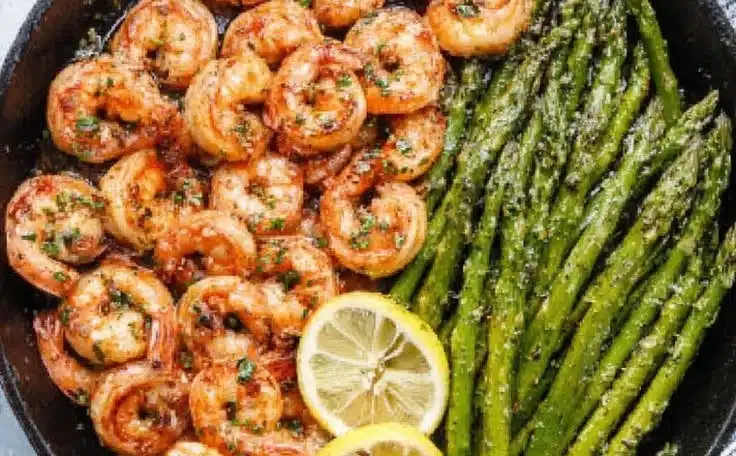 Lemon Garlic Shrimp and Asparagus 2 Lemon Garlic Shrimp and Asparagus