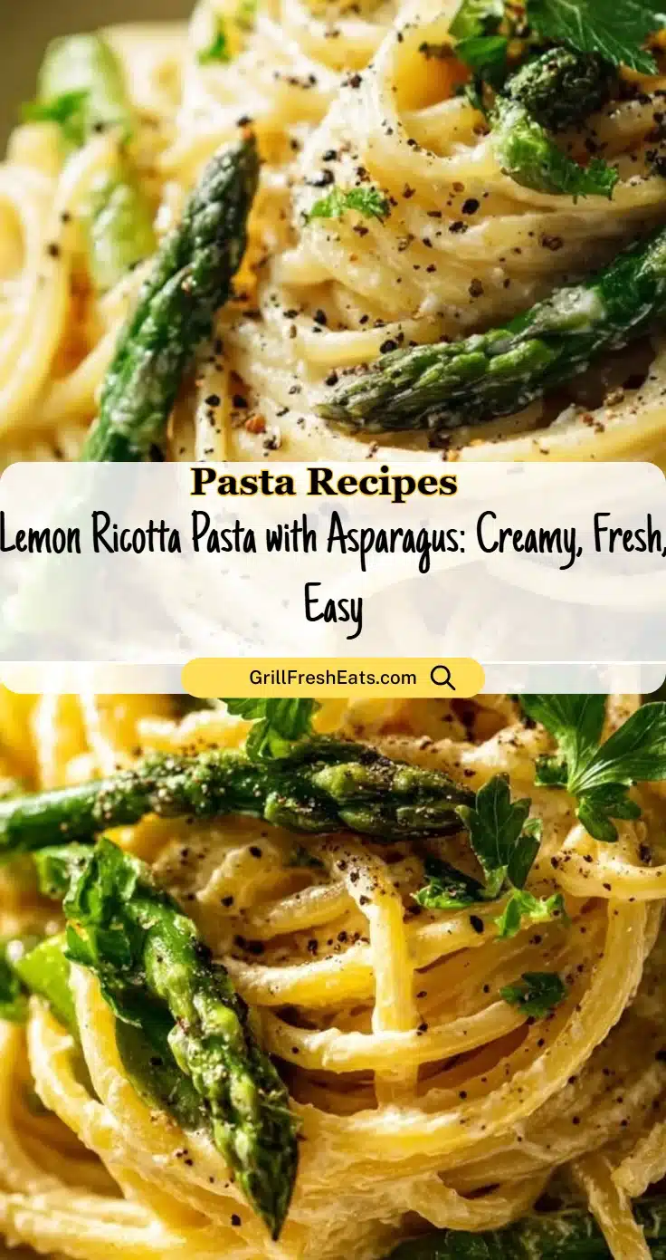 Lemon Ricotta Pasta with Asparagus: Creamy, Fresh, Easy 1 Lemon Ricotta Pasta with Asparagus: Creamy, Fresh, Easy