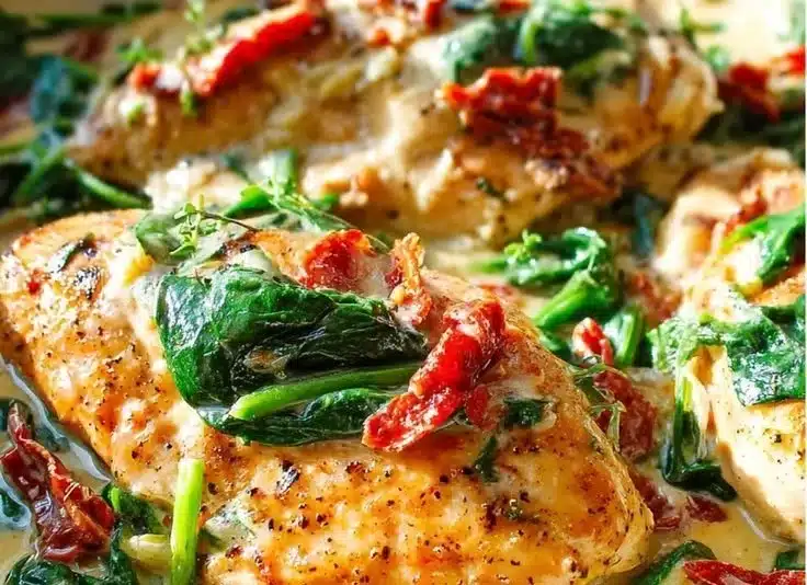 Low Carb Creamy Tuscan Chicken 2 Low Carb Creamy Tuscan Chicken