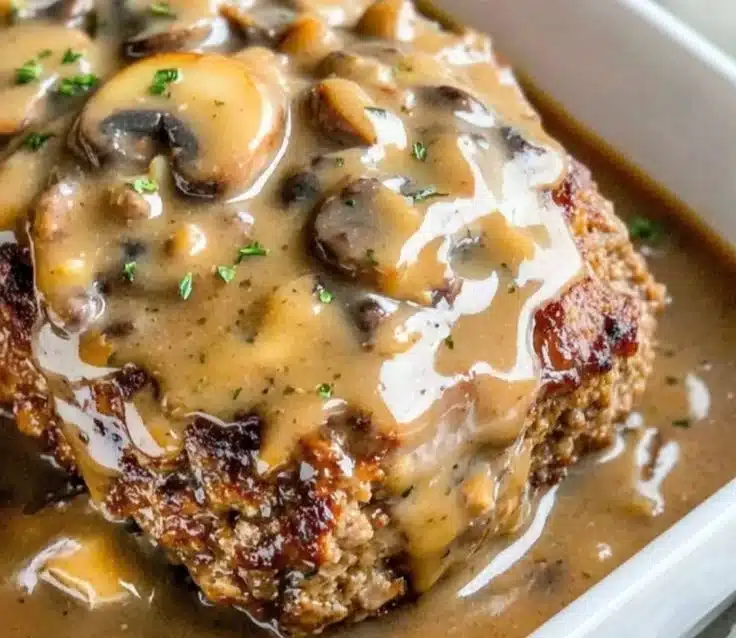 Meatloaf with Mushroom Gravy