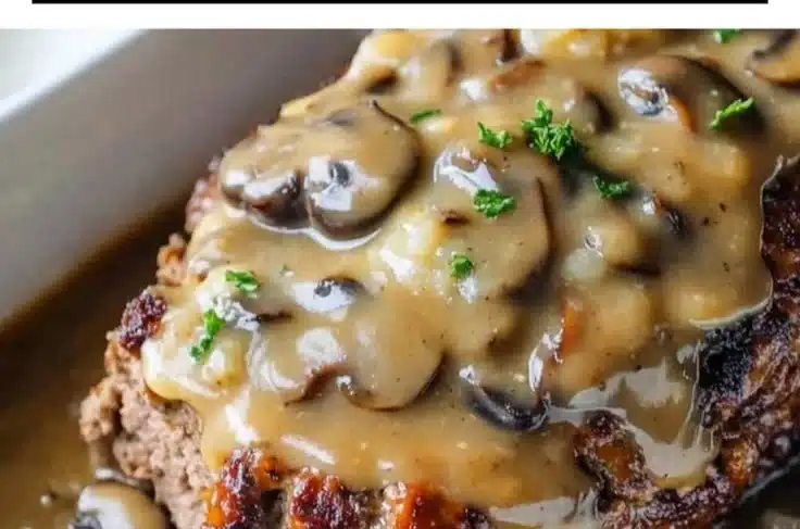 Meatloaf with Mushroom Gravy
