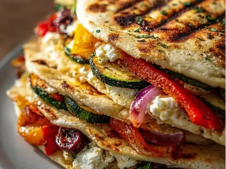 Mediterranean Veggie Quesadillas