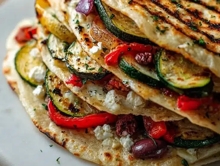 Mediterranean Veggie Quesadillas