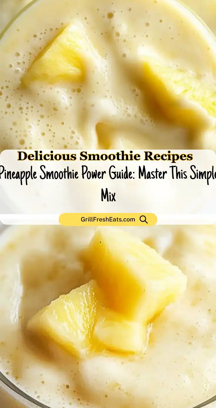Pineapple Smoothie Power Guide: Master This Simple Mix