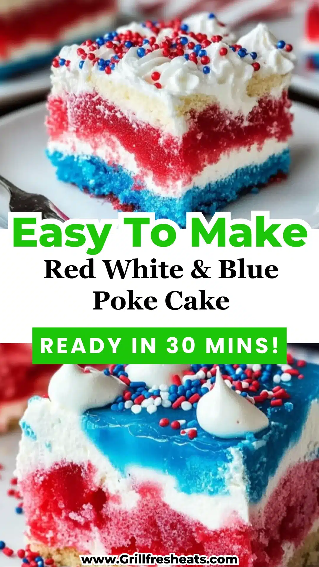 Red White & Blue Poke Cake