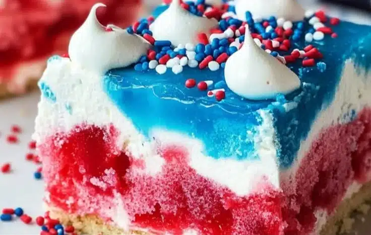 Red White & Blue Poke Cake
