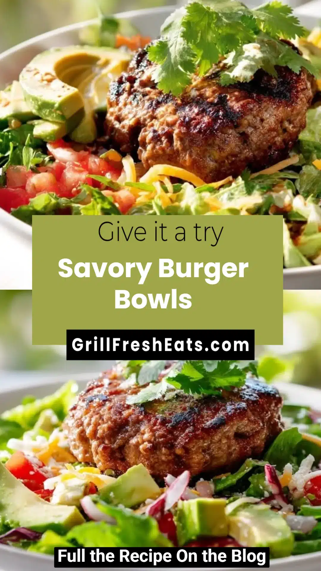 Savory Burger Bowls 1 Savory Burger Bowls