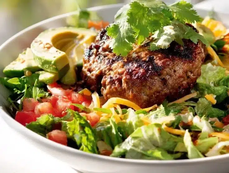 Savory Burger Bowls 3 Savory Burger Bowls