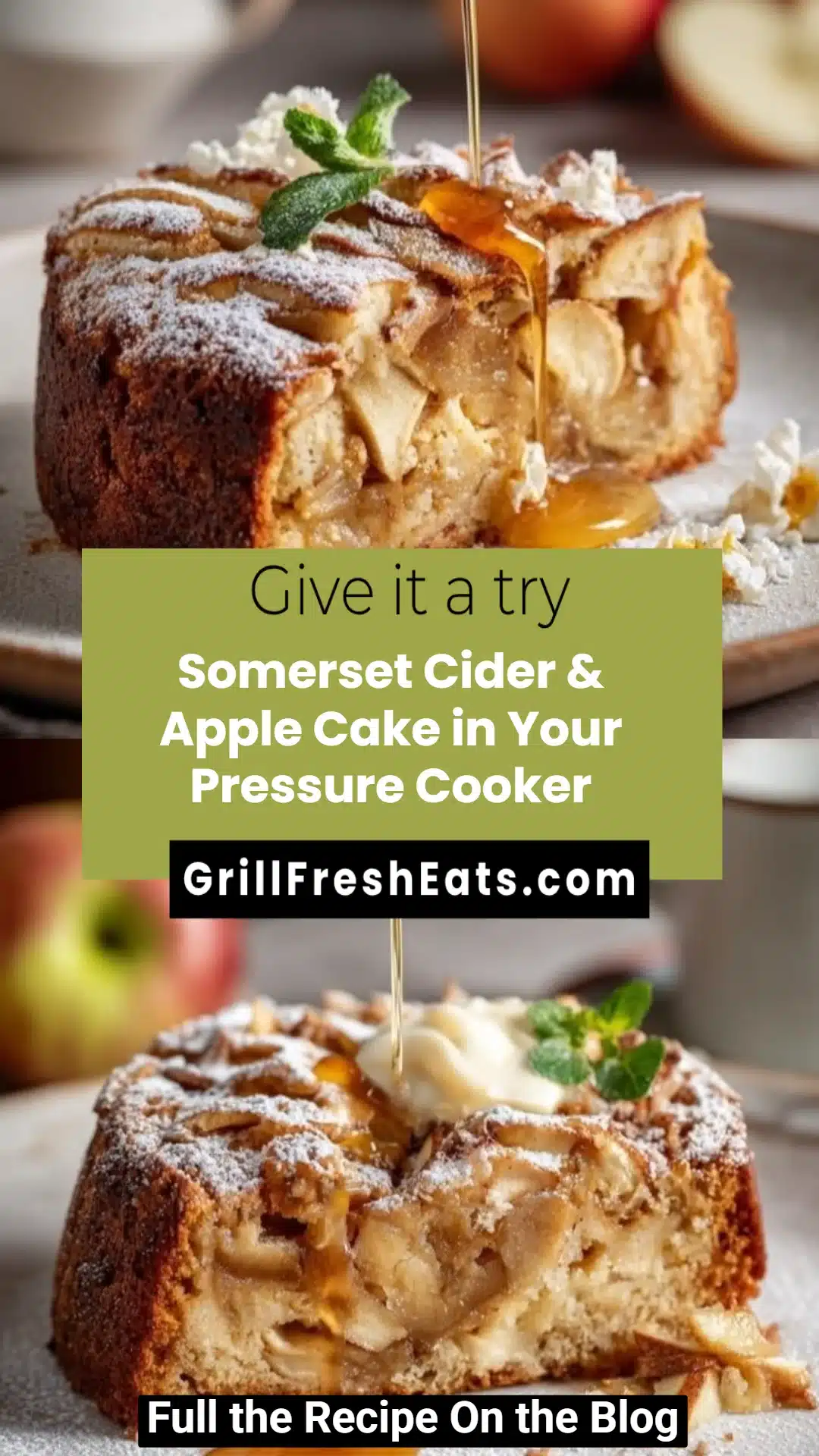 Somerset Cider & Apple Cake in Your Pressure Cooker