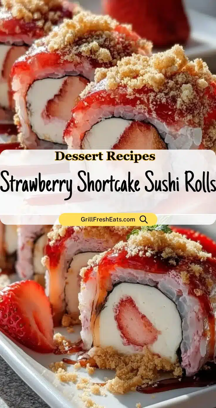 Strawberry Shortcake Sushi Rolls 1 Strawberry Shortcake Sushi Rolls