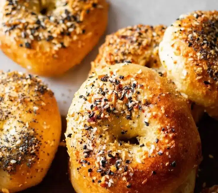 3 Ingredient Air Fryer Bagels 3 Delicious homemade 3 ingredient air fryer bagels fresh out of the air fryer.