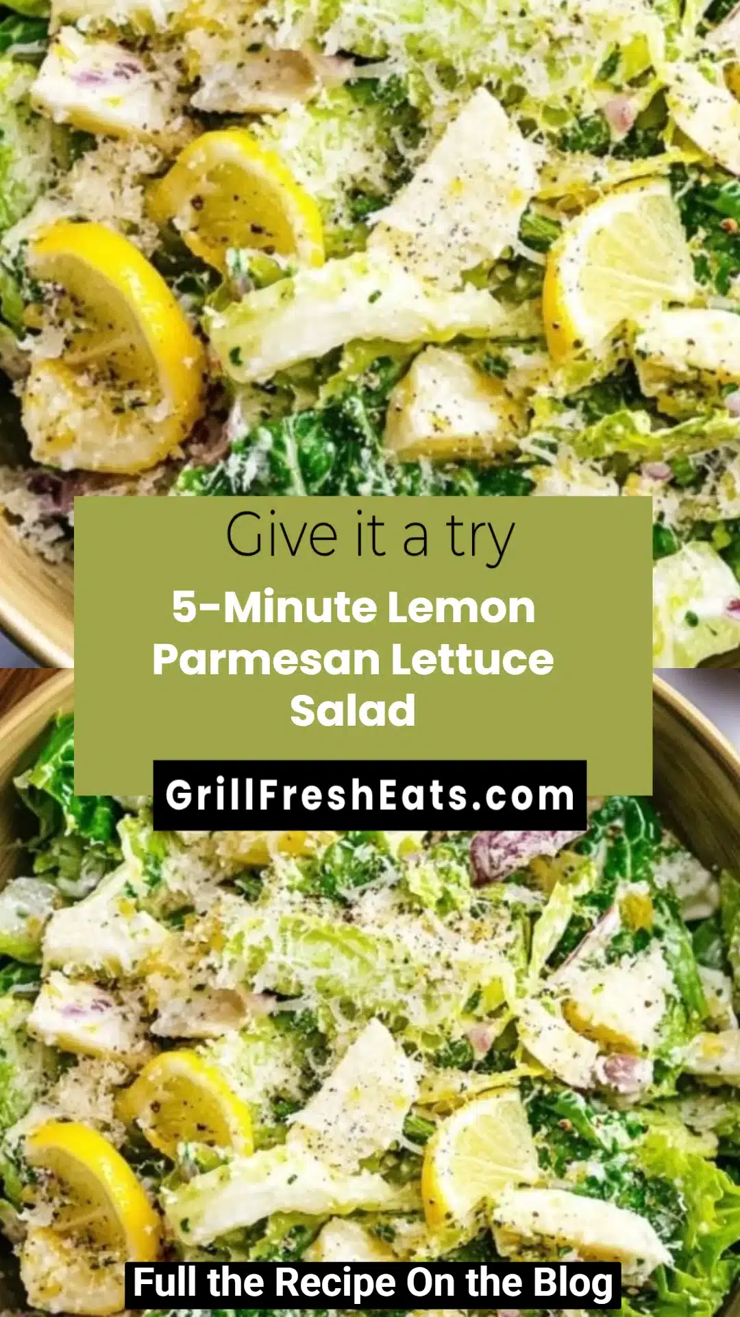 5-Minute Lemon Parmesan Lettuce Salad