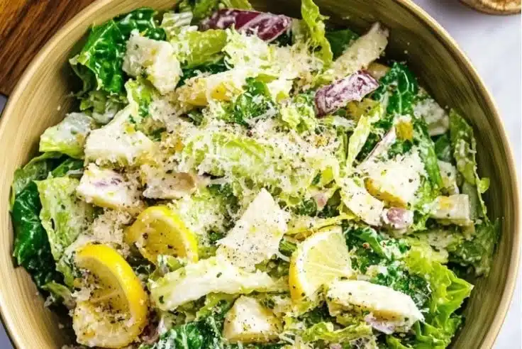 5-Minute Lemon Parmesan Lettuce Salad